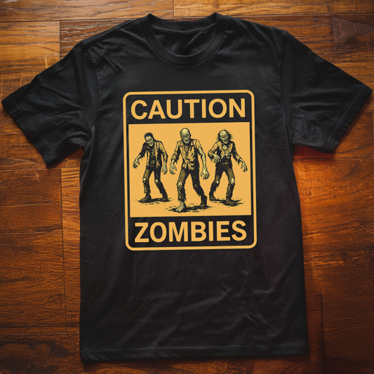 Caution Zombies  T-Shirt